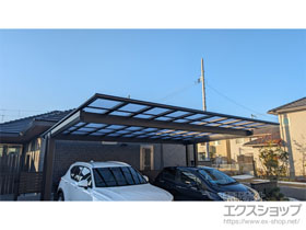 のカーポート エフルージュツインEX FIRST 後方支持タイプ 積雪〜20cm対応 施工例