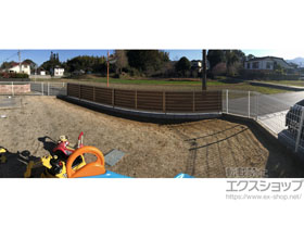 のフェンス・柵 ハイグリッドフェンスUF8型　フリーポールタイプ 施工例
