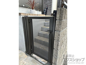 の門扉 開き門扉AB YR2型 片開き 柱使用 施工例