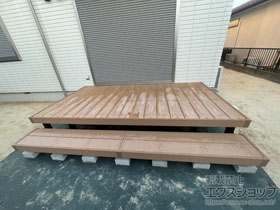 のウッドデッキ リウッドデッキ 200+段床セット 正面タイプ 1段 施工例