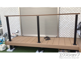 のウッドデッキ リウッドデッキ 200+ルシアスデッキフェンスB01型＜笠木のみタイプ＞ 施工例