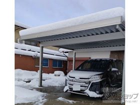 のカーポート ジーポートPro 積雪100cm対応 2台用 4本柱 施工例