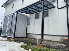 のテラス屋根 ソラリア F型 3000 テラスタイプ 単体　積雪〜100cm対応 施工例