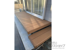 のウッドデッキ リウッドデッキ 200+段床セット＜外観右側面 1段＞ 施工例
