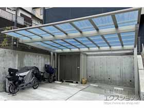 のカーポート エフルージュツインEX FIRST 後方支持タイプ 積雪〜20cm対応 施工例