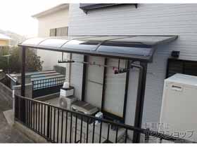 のテラス屋根 プレシオステラスII R型 テラスタイプ 単体 積雪〜20cm対応＋吊り下げ式物干し 施工例