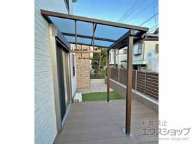 のテラス屋根 サザンテラス (フレーム仕様) テラスタイプ 単体　積雪〜20cm対応＋吊り下げ式 固定物干しセット 施工例
