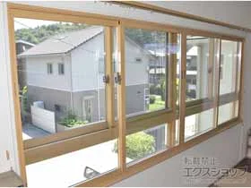LIXIL リクシル(トステム)の内窓（二重窓・二重サッシ） インプラス引違い窓 4枚建マド 施工例