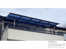のバルコニー・ベランダ屋根 ソラリア F型 屋根タイプ 単体 積雪〜20cm対応＋吊り下げ式固定物干し 施工例