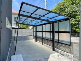 のフェンス・柵 シンプレオフェンス13F型 ルーバー 自由柱施工 施工例