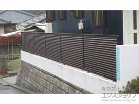 のフェンス・柵 ミエーネフェンス 目隠しルーバータイプ　自由柱施工 施工例