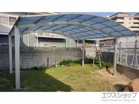 YKKAPのカーポート アリュース ツイン　積雪～20cm対応＋水平式物干し 施工例