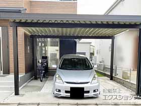 のカーポート ジーポートPro 900 2台用 4本柱 積雪〜30cm対応 施工例