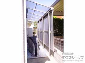 のテラス屋根 ソラリア F型 テラスタイプ 単体 積雪〜20cm対応＋ソラリア 前面パネル 施工例