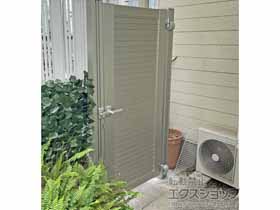 の門扉 シンプレオ門扉5型 横目隠し 片開き 高尺タイプ 門柱使用 施工例