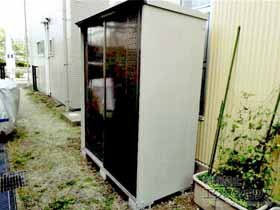 の物置・屋外倉庫 グランプレステージジャンプ 1695×750×1900 GP-177A-F-CB 施工例