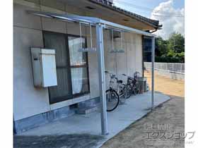 のフェンス・柵 スピーネ F型 テラスタイプ 単体 積雪〜20cm対応＋吊り下げ物干しAセット 施工例