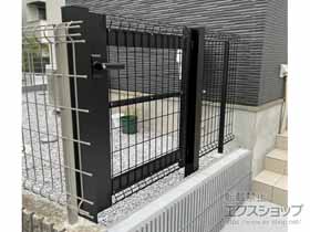 の門扉 イーネット門扉A1型 片開き 標準タイプ 門柱使用 施工例
