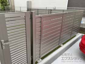 のフェンス・柵 フェンスAB YS3型 横スリット3 フリーポールタイプ 施工例