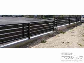 のフェンス・柵 モクアルフェンス 横板タイプ 自由柱施工 施工例