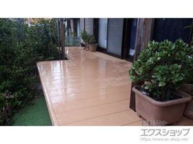 のウッドデッキ リウッドデッキ 200+段床セット　<片側面タイプ2段> 施工例