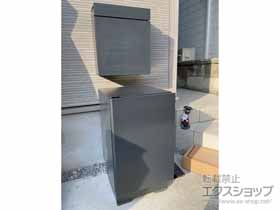 の機能門柱・ポスト 宅配ボックス COMBO-FLAT プッシュボタン錠タイプ ミドルタイプ 前出し【CTN4120LF】 施工例