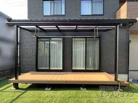 のウッドデッキ リウッドデッキ 200＋独立式リウッドステップ2型×1セット 施工例