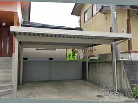 ジーポートPro 積雪50cm対応 2台用 4本柱 折板の施工例一覧 ジーポートPro 積雪50cm対応 2台用 4本柱 折板の施工例一覧