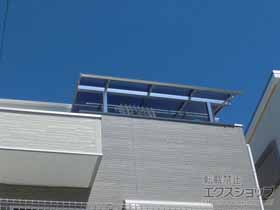 のバルコニー・ベランダ屋根 ソラリア R型 屋根タイプ 単体 積雪〜20cm対応＋吊り下げ式固定物干し 施工例