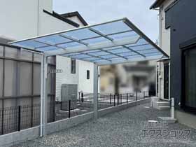 のカーポート ソリッドポート 積雪〜20cm対応＋物干しセット 施工例
