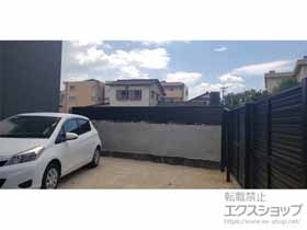 のフェンス・柵 ミエーネフェンス 目隠しルーバータイプ 自由柱施工 施工例