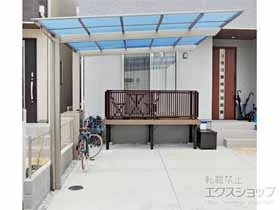 LIXIL(リクシル)のカーポート ネスカF (フラットスタイル) 積雪〜20cm対応 施工例