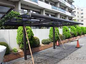 のサイクルポート・駐輪場 フーゴAミニ (アーチスタイル) 積雪〜20cm対応 施工例