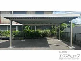 YKKAPのカーポート ジーポートPro 積雪30cm対応 2台用 4本角柱 施工例