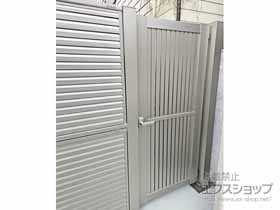 の門扉 シンプレオ門扉4型 縦太格子 片開き 高尺タイプ 門柱使用 施工例