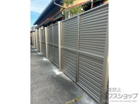 のフェンス・柵 ミエーネ＋ミエッタフェンス 2段支柱 自立建て用 施工例