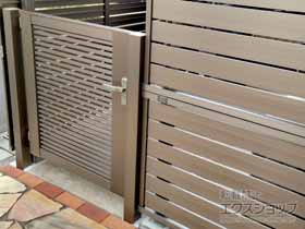 の門扉 開き門扉AB YR1型 片開き　柱使用 施工例
