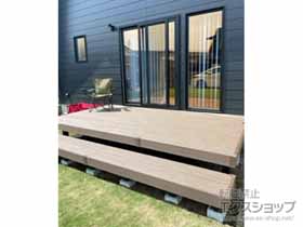 のウッドデッキ リウッドデッキ 200＋段床セット 正面タイプ１段 施工例