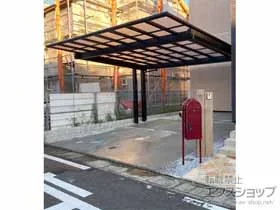 YKKAPのカーポート エフルージュツインEX FIRST 後方支持タイプ 積雪～20cm対応＋着脱式サポート柱 施工例