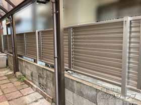 のフェンス・柵 ミエーネフェンス 目隠しルーバータイプ　自由柱施工 施工例