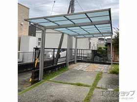 YKKAPのカーポート エフルージュ FIRST 延長　積雪～20cm対応＋着脱式サポート+屋根ふき材補強部品 施工例