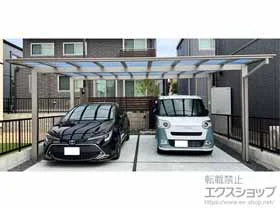 LIXIL(リクシル)のカーポート ネスカF (フラットスタイル) ワイド 積雪～20cm対応 施工例