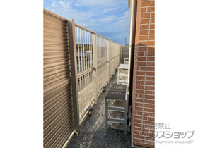 のフェンス・柵 ミエッタフェンス 防犯たて格子タイプ 2段支柱 自立建て用 施工例