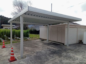 のカーポート ジーポートPro 積雪30cm対応 2台用 4本柱 施工例
