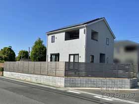のフェンス・柵 モクハイフェンス　フリーポールタイプ 施工例