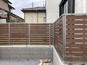 のフェンス・柵 モクハイフェンス 　フリーポールタイプ 施工例