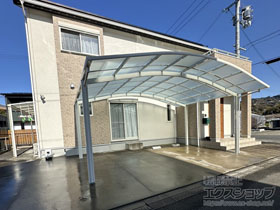のカーポート アリュース ツイン　積雪〜20cm対応+屋根ふき材補強部品 施工例