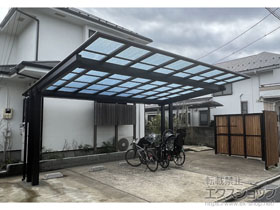 のカーポート エフルージュツインEX FIRST 後方支持タイプ 積雪〜20cm対応 施工例