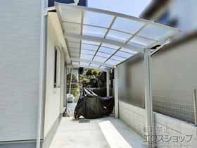 のカーポート アリュース 延長　積雪〜20cm対応＋着脱式サポート柱 施工例