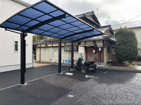 のカーポート アリュース 600タイプ 1台用 奥行延長セット 積雪〜20cm対応+着脱式サポート 奥行延長セット用 施工例
